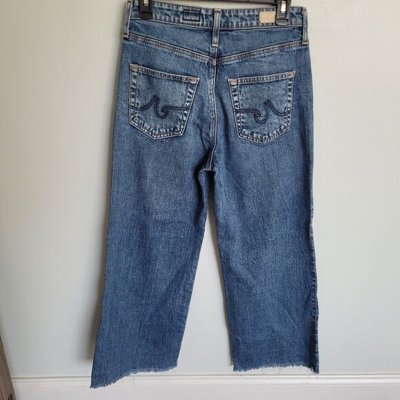 AG Adriano Goldschmied The Etta Women's Size 26 High Waisted Jeans Wide Leg Crop - Picture 10 of 16